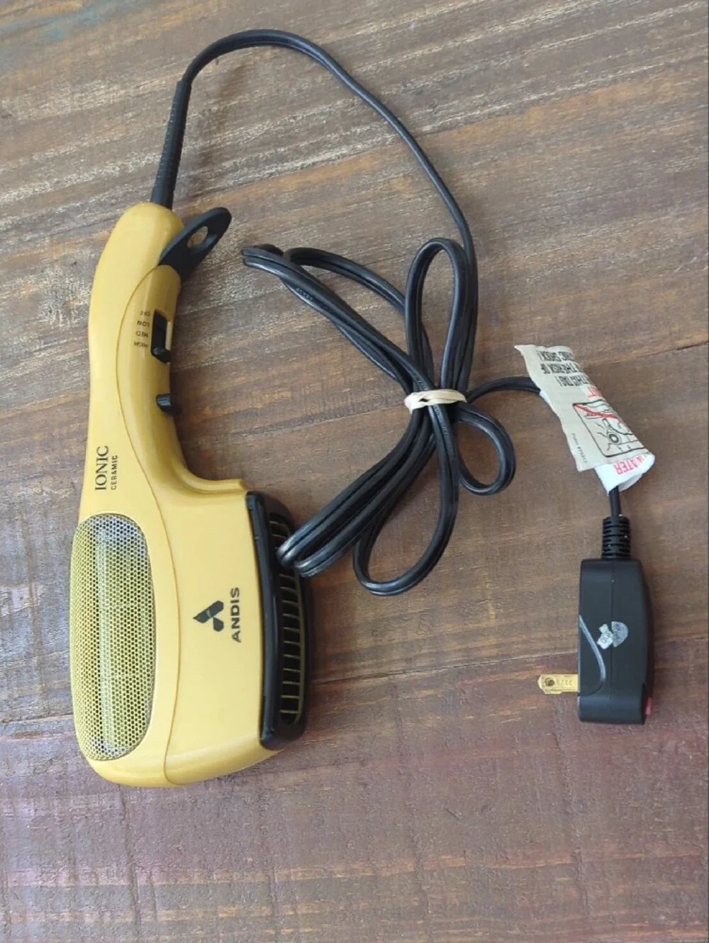 Andis Yellow Ionic Ceramic  Hair Dryer-1875 Watt Hand Held Styling Tool